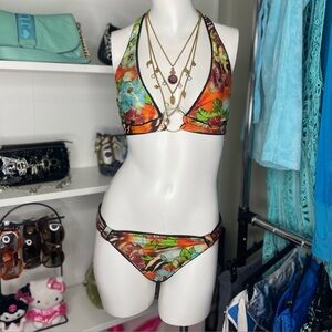 Y2K Reversible Tropical Bikini